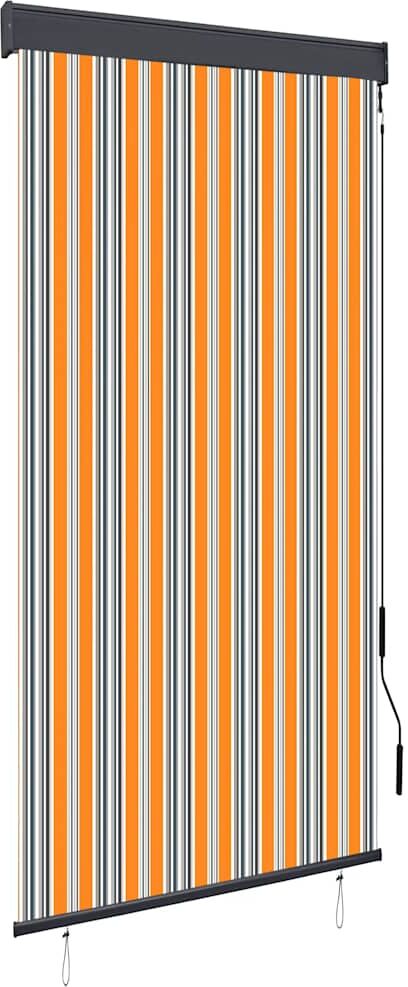 vidaXL Rullgardin utomhus 100x250 cm gul och blå